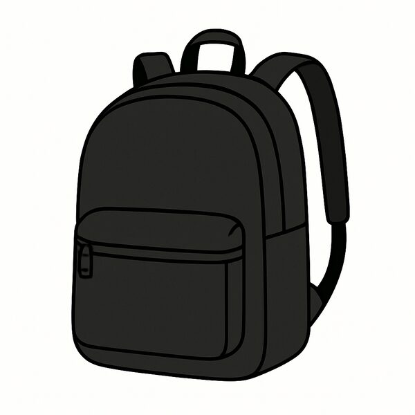 A black backpack