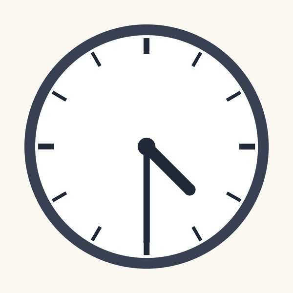 A clock showing half past four